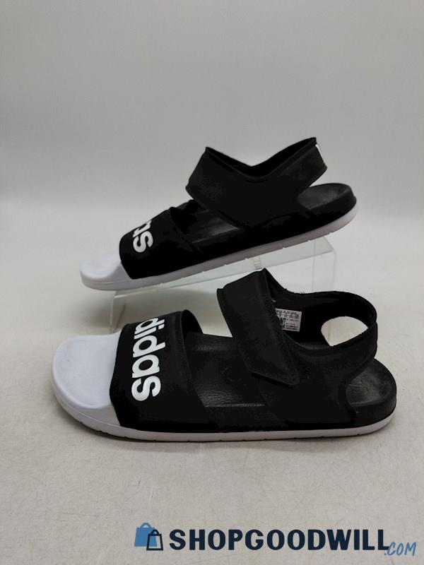 Adidas Women's Black/White Adilette Sandal SZ 8