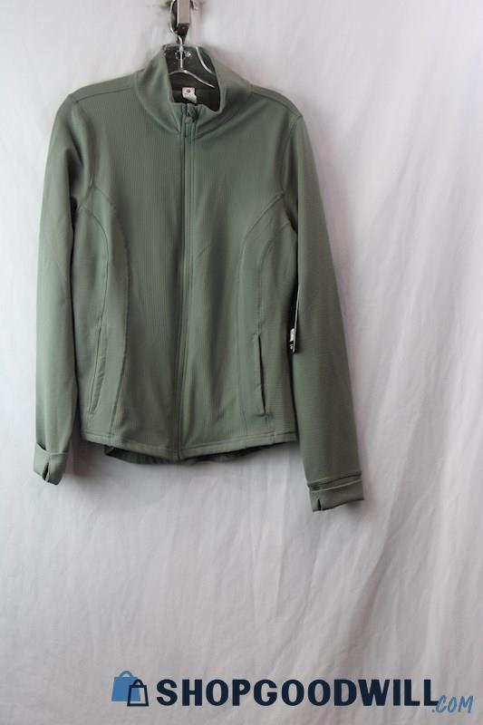 NWT 90 Degree Woman's Green Full Zip Sweater sz XL