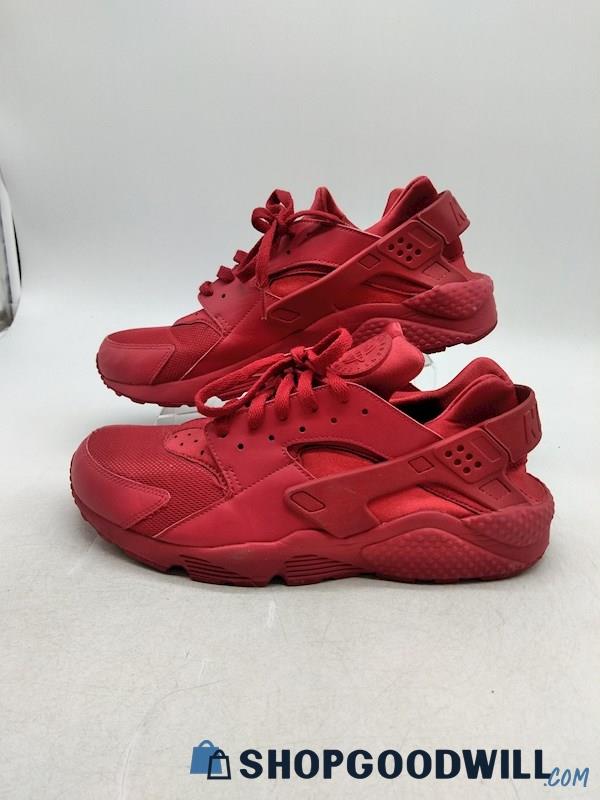 Nike Air Huarache Men's Triple Varsity Red Athletic Shoes SZ 12