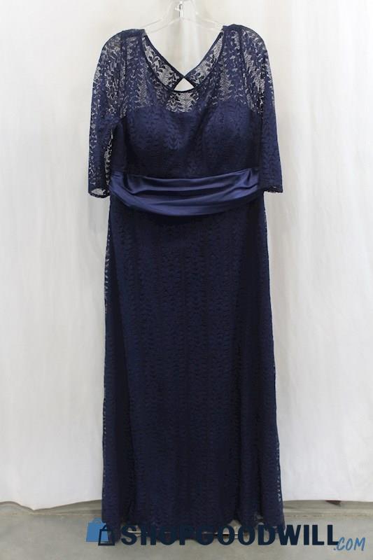 Ever Pretty Women's Navy Lace Sheath Dress SZ 20