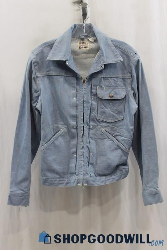 Vintage Wrangler Men's Light Wash 1964 Denim Jacket SZ 38