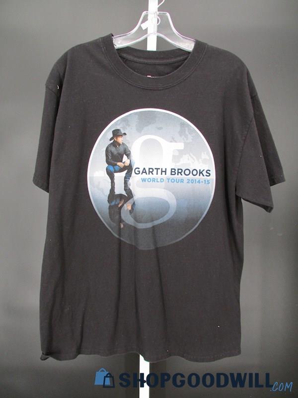 Garth Brooks World Tour 2014-15 Men's Black Short Sleeve Concert T-Shirt SZ L