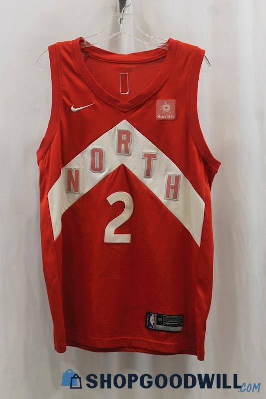 NBA Men's Red/White Toronto Raptors Leonard #2 Basketball Jersey SZ 48