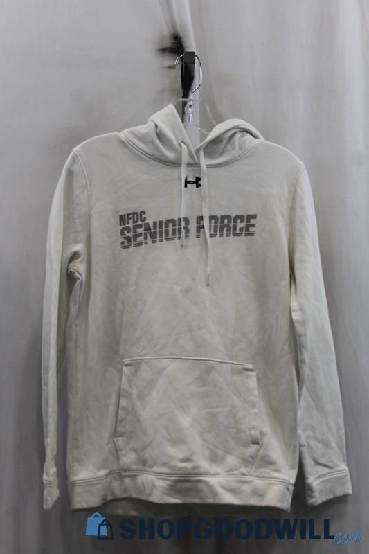 Under Armour Mens White Graphic Hoodie Sz M