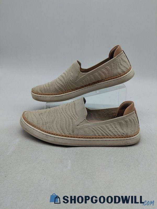  UGG Sammy Wavy Women's Cream Knit Slip On Shoes SZ 8.5