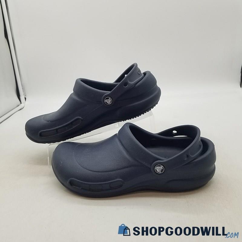 Crocs Men's Bistro Navy Blue Synthetic Clogs Sz 7