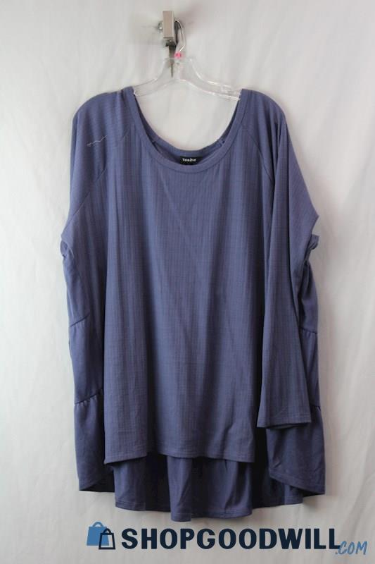 NWT Torrid Women's Blue 3/4 Sleeve Shirt Sz 3X