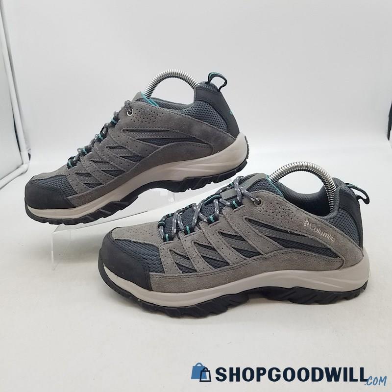 Columbia Women's Crestwood Gray Leather/Mesh Hiking Shoes Sz 8