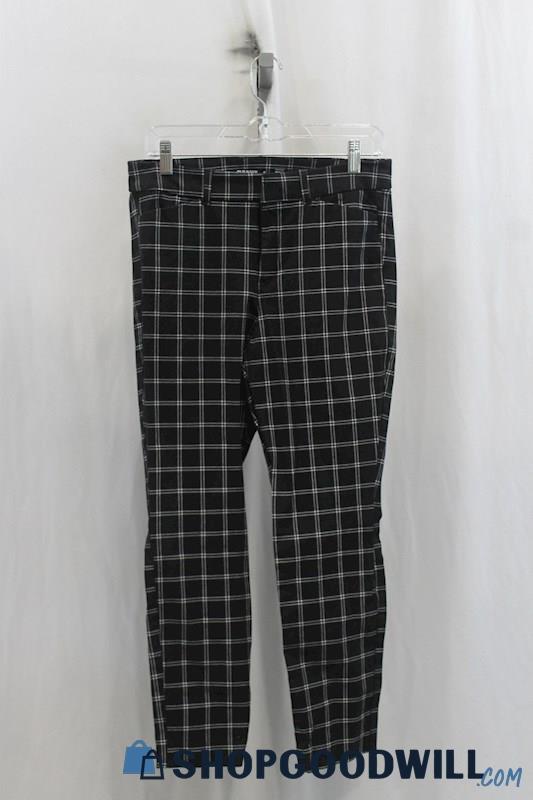 Old Navy Womens Black/White Checkered Slim Dress Pants Sz 8