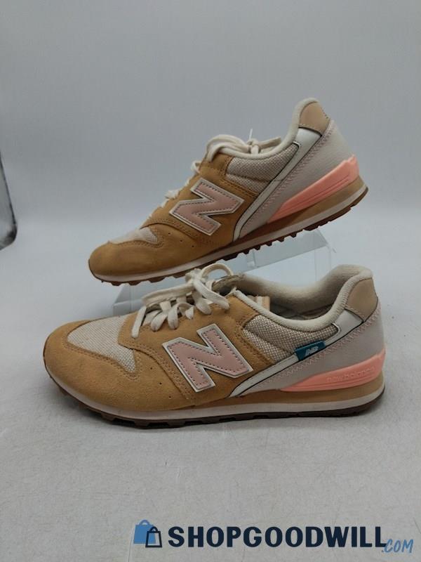 New Balance 966 Women's Brown/Pink Trainers Sneakers SZ 9