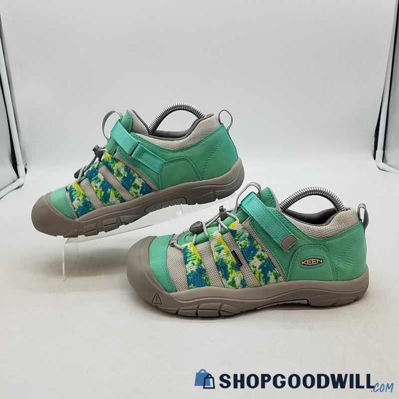 Keen Girl's Newport H2sho Turquoise Green Synthetic Hiking Shoes Sz 6