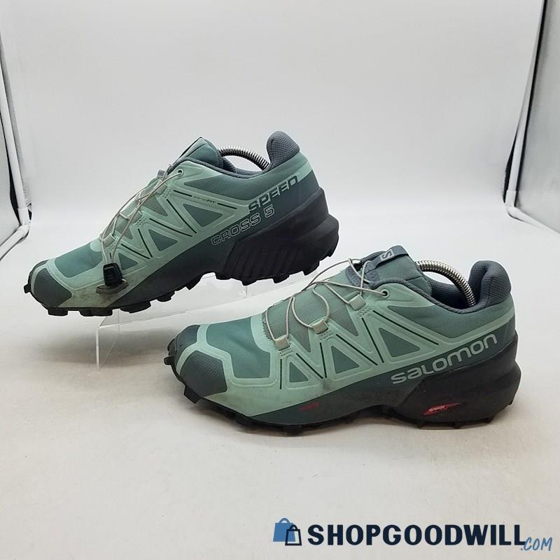 Salomon Men's Speedcross 5 Turquoise Synthetic Trail Running Shoes Sz 8.5