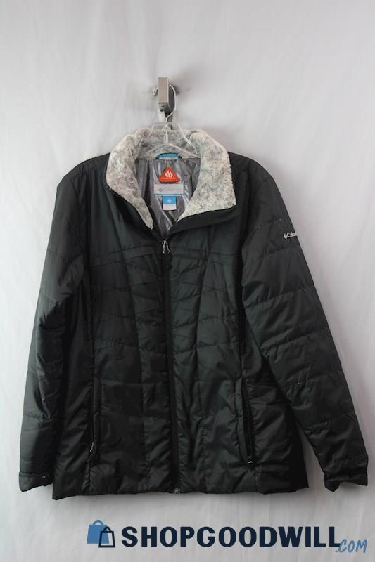 Columbia Women's Black Faux Fur Collar Omni-Heat Insulated Jacket sz L