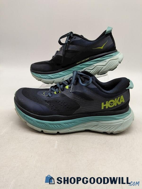 Hoka One One Stinson 6 Women's Outer Space Blue Glass Running Shoes SZ 8