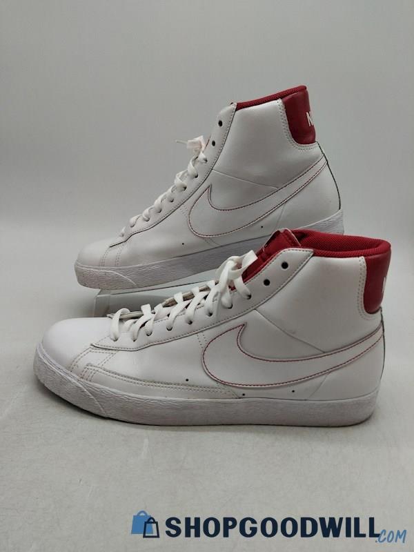 Nike Blazer High Men's White/Red Athletic Shoes SZ 11.5