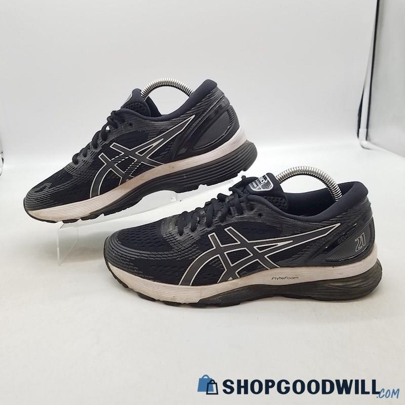 Asics Women's Gel-Nimbus 21 Black Mesh Running Shoes Sz 9.5