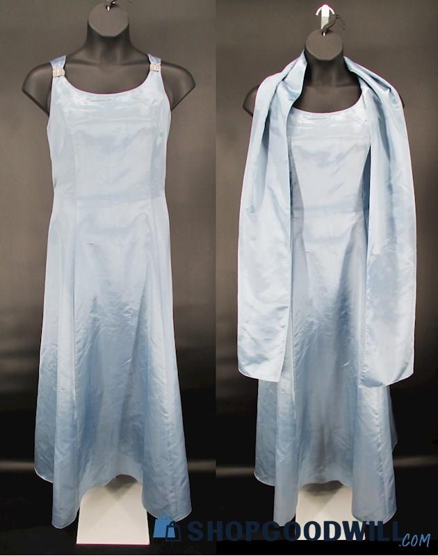 Jordan Women's Vintage Light Blue Shift Formal Dress SZ XL