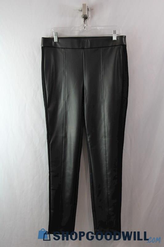 Talbots Women's Black Faux Leather Ankle Pants SZ 10 