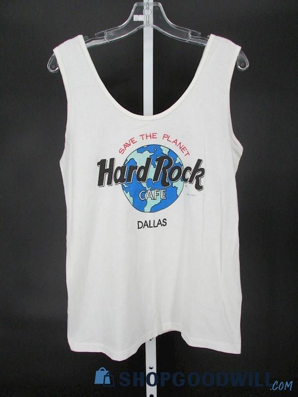 1991 Hard Rock Cafe Men's White Graphic Tank Top SZ M