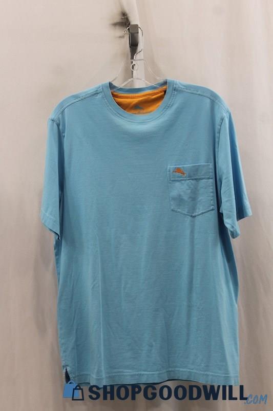 Tommy Bahama Mens Baby Blue T-Shirt Sz S