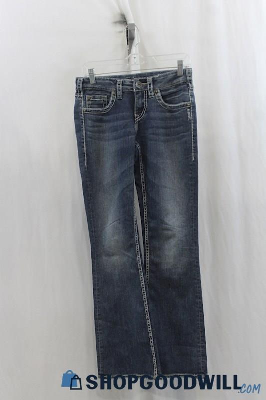 Silver Jeans Womens Blue Washed Bootcut Jeans Sz 26