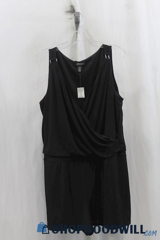 NWT White House Black Market Womens Black Crossover Romper Sz 12