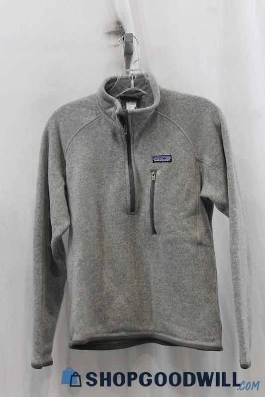 Patagonia Womens Heather Gray 1/4 Zip Sweater Sz XS