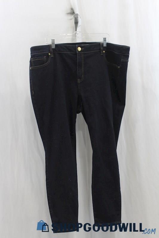 Lane Bryant Womens Dark Blue Skinny Jeans Sz 24