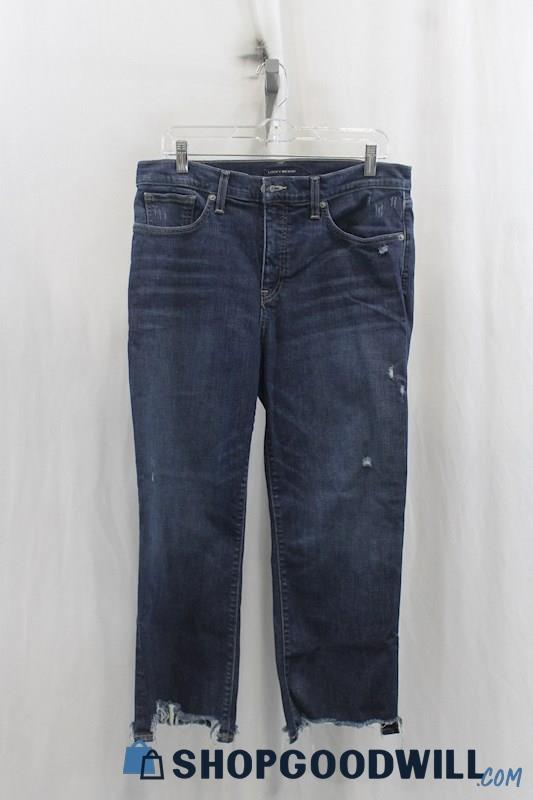 Lucky Brand Womens Dark Blue Straight Leg Jeans Sz 14