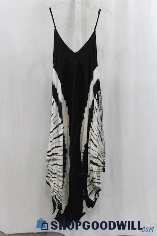 NWT Chelsea & Theodore Women's Black/White Dye Maxi Dress SZ L