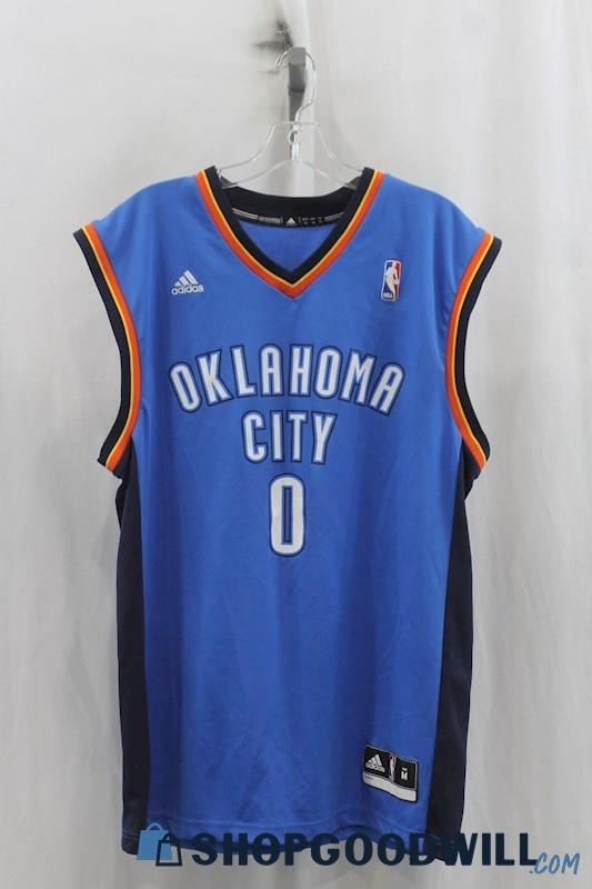 NBA Oklahoma City #0 WESTBROOK Mens Blue Jersey Sz M