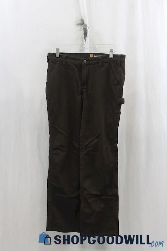 Carhartt Womens Dark Brown Bootcut Pants Sz 4