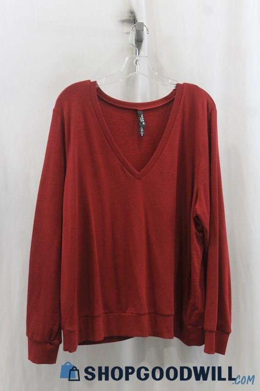 Torrid Womens Red V-Neck Sweater Sz 2X