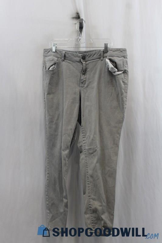 Lane Bryant Womens Gray Skinny Jeans Sz 18