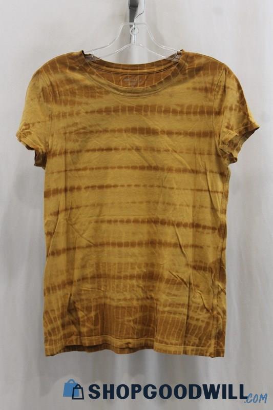 Athleta Women's Brown Pattern Pullover T-Shirt SZ M