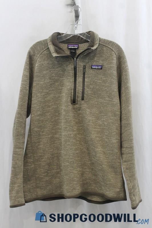 Patagonia Men's Heather Gray Half Zip Sweater SZ S