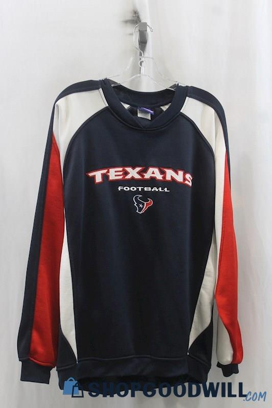 NFL Texans Mens Navy/White Crewneck Sweater Sz M