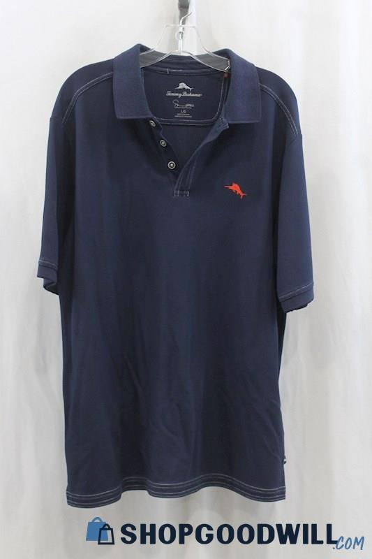 Tommy Bahama Men's Dark Navy Polo Shirt SZ L