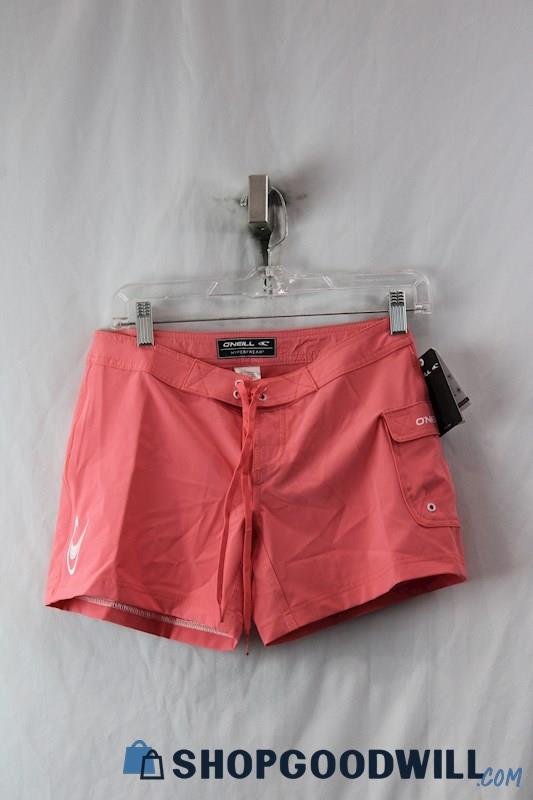 NWT O'Neill Women's Rose Pink Pull On Hyperfreak Swim Short SZ 9