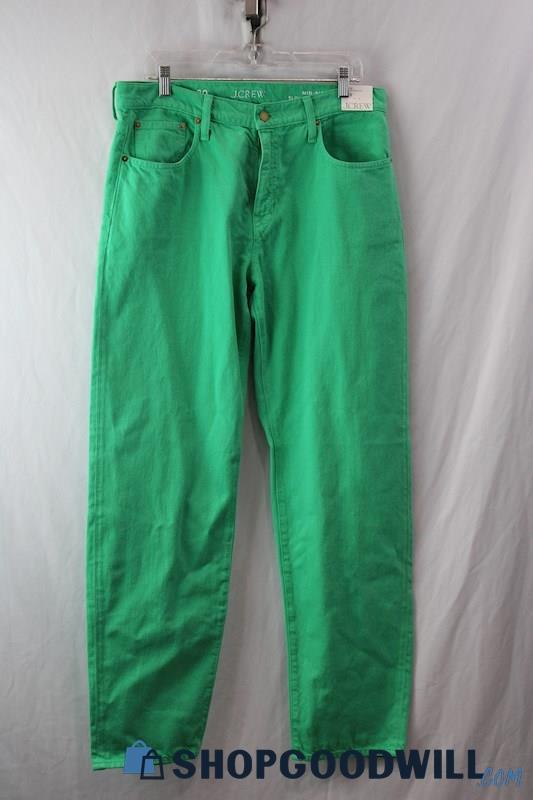 NWT J.CREW Men's Bright Green Slouchy Straight Jeans sz 30