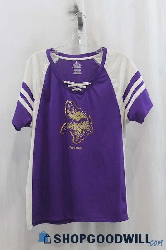 NFL Women's Purple/White MN Vikings Football Jersey SZ 2XL