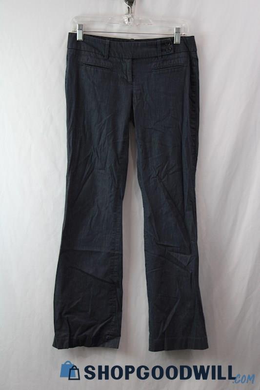 LOFT Women's Dark Blue Chambray Ankle Pant sz 0