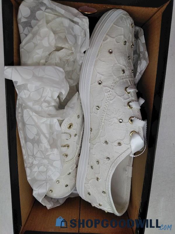 Keds X Kate Spade New York Women's White Champion Bridal Sneaker SZ 8