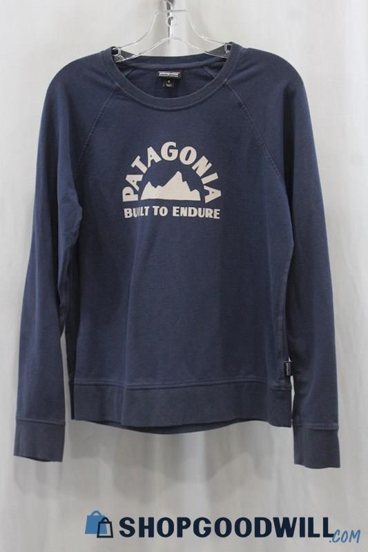 Patagonia Womens Navy Graphic Crewneck Sweater Sz M