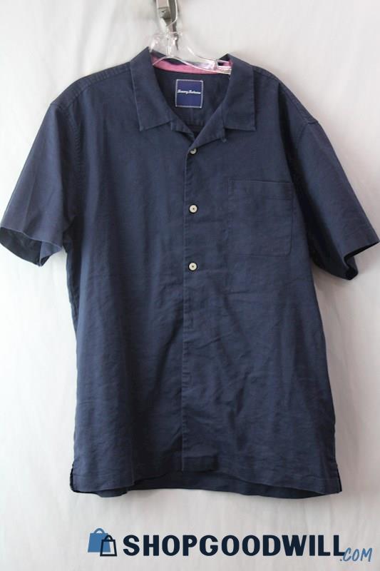 Tommy Bahama Men's Blue Short Sleeve Button-Up Shirt SZ XL