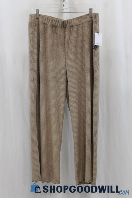 NWT O'Neill Womens Mocha Brown Ribbed Terry Lounge Pants Sz XL