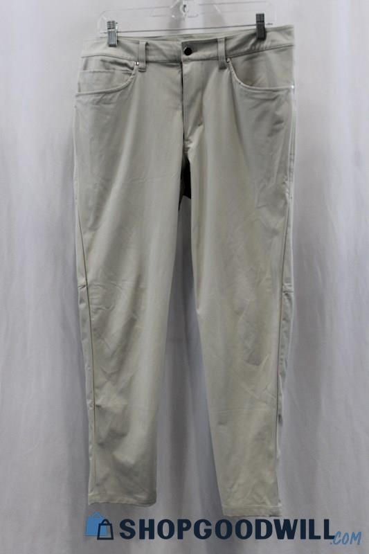 Lululemon Mens Beige Skinny Tech Pants Sz 33