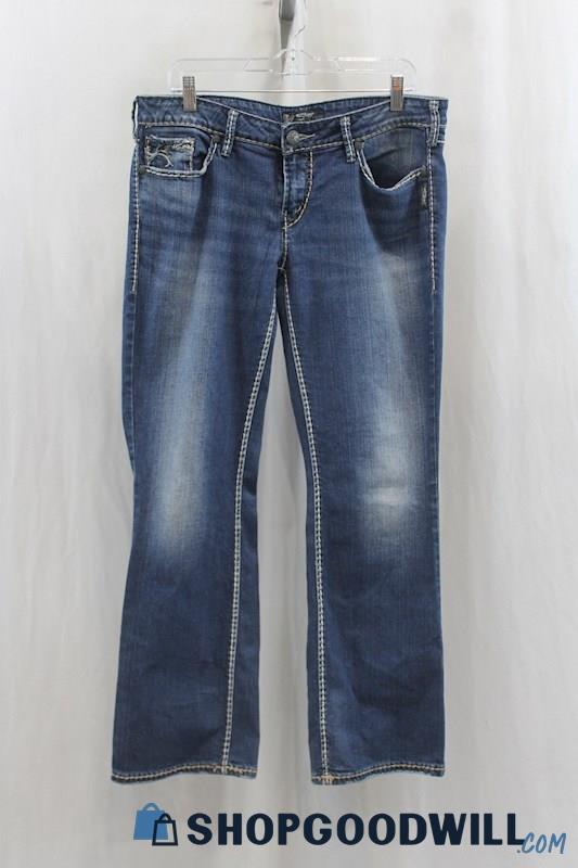 Silver Jeans Womens Blue Washed Bootcut Jeans Sz 32x31