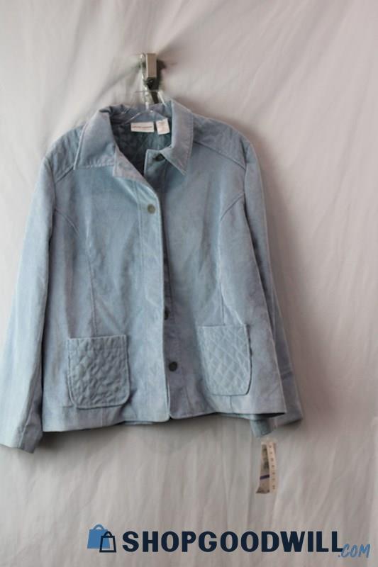 NWT Alfred Dunner Women's Blue Button-Up Jacket Sz 18