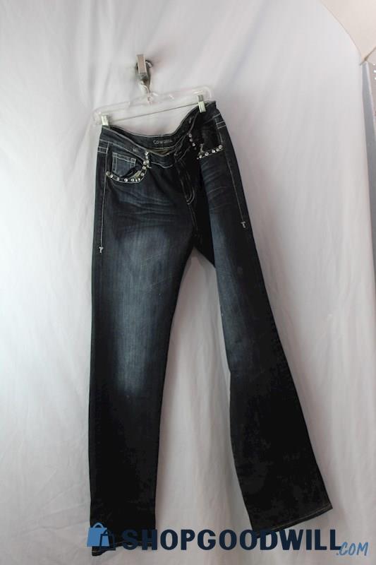 Cowgirl Tuff Co Women's Navy Blue Straight Jeans SZ 36X38